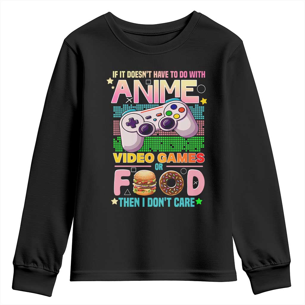 Anime Video Games Food Youth Sweatshirt Japan Kawaii Gamer Otaku Aesthetic TS02 Black Print Your Wear