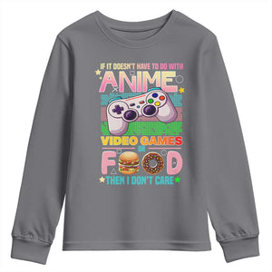 Anime Video Games Food Youth Sweatshirt Japan Kawaii Gamer Otaku Aesthetic TS02 Charcoal Print Your Wear