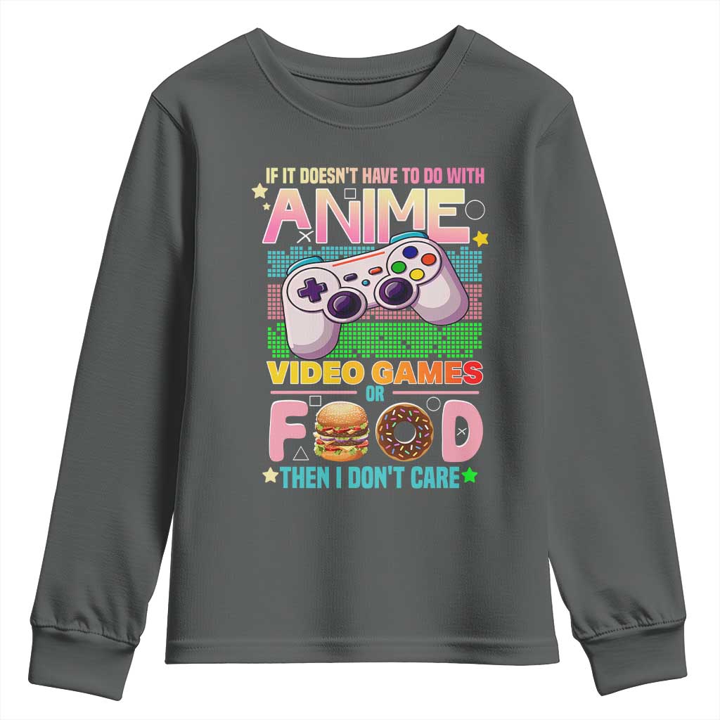 Anime Video Games Food Youth Sweatshirt Japan Kawaii Gamer Otaku Aesthetic TS02 Dark Heather Print Your Wear