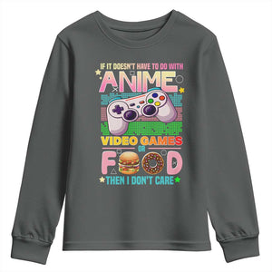 Anime Video Games Food Youth Sweatshirt Japan Kawaii Gamer Otaku Aesthetic TS02 Dark Heather Print Your Wear