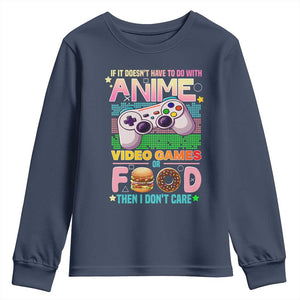 Anime Video Games Food Youth Sweatshirt Japan Kawaii Gamer Otaku Aesthetic TS02 Navy Print Your Wear