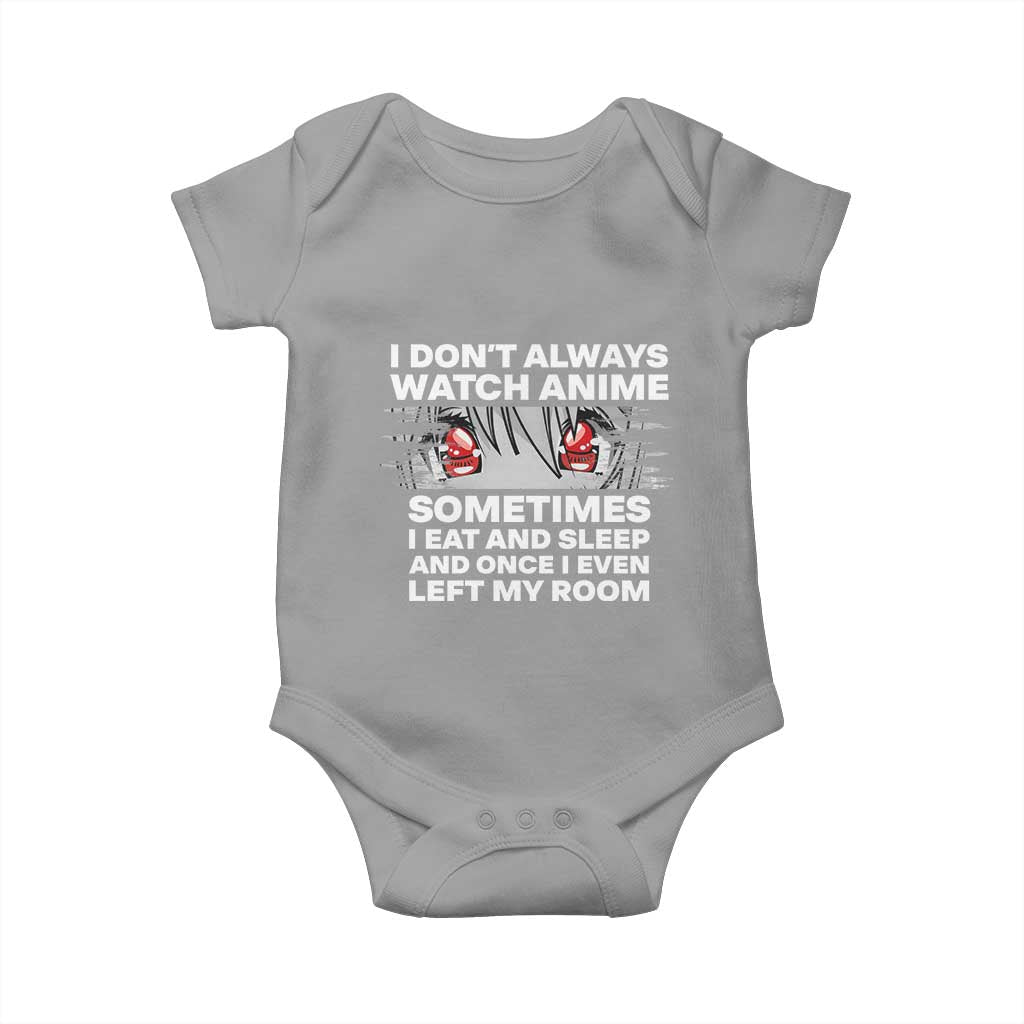 Funny Anime Lover Baby Onesie Japanese Kawaii Manga Otaku TS02 Sport Gray Print Your Wear