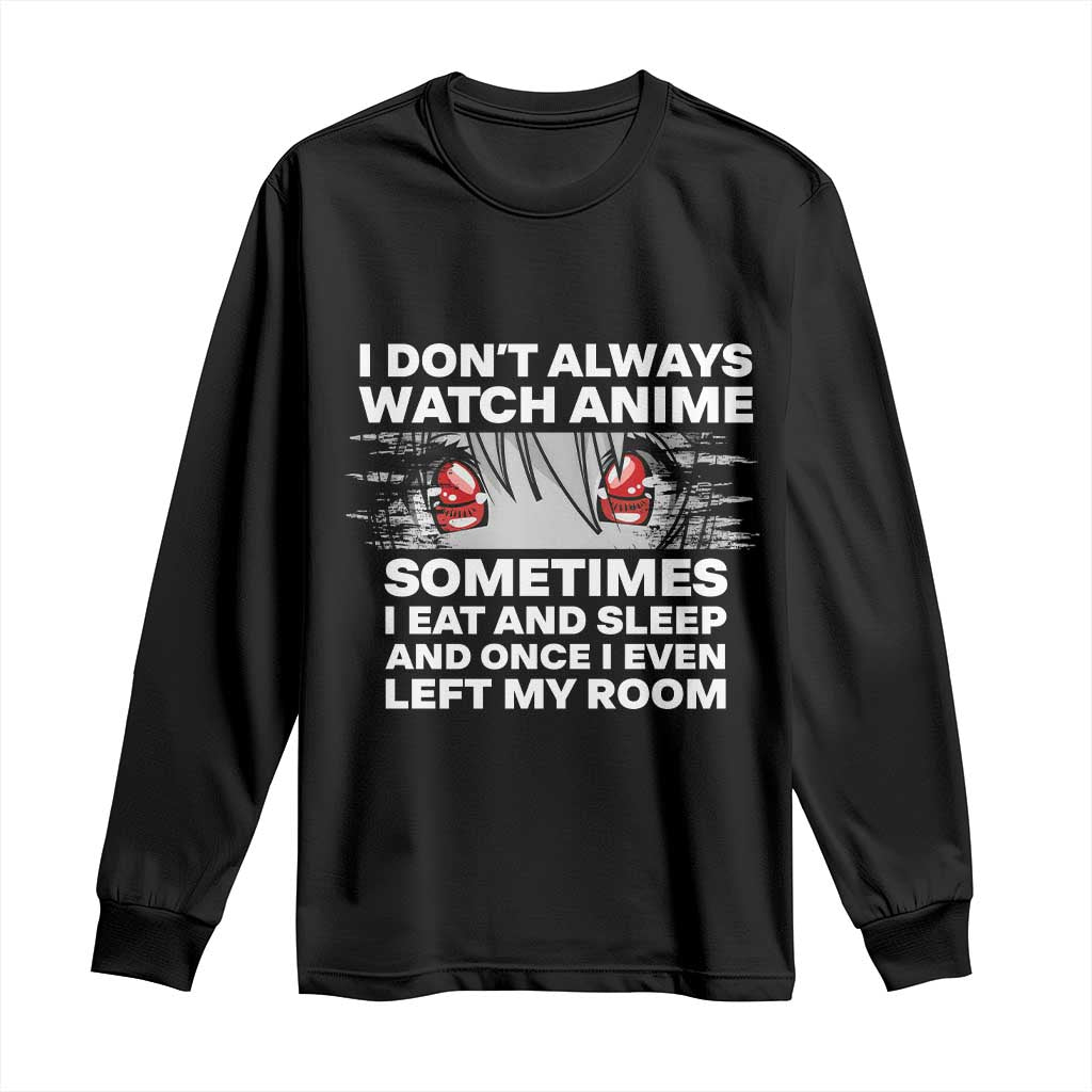 Funny Anime Lover Long Sleeve Shirt Japanese Kawaii Manga Otaku TS02 Black Print Your Wear