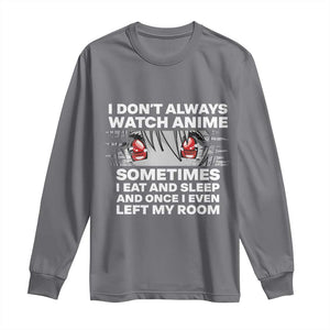 Funny Anime Lover Long Sleeve Shirt Japanese Kawaii Manga Otaku TS02 Charcoal Print Your Wear