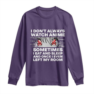 Funny Anime Lover Long Sleeve Shirt Japanese Kawaii Manga Otaku TS02 Purple Print Your Wear