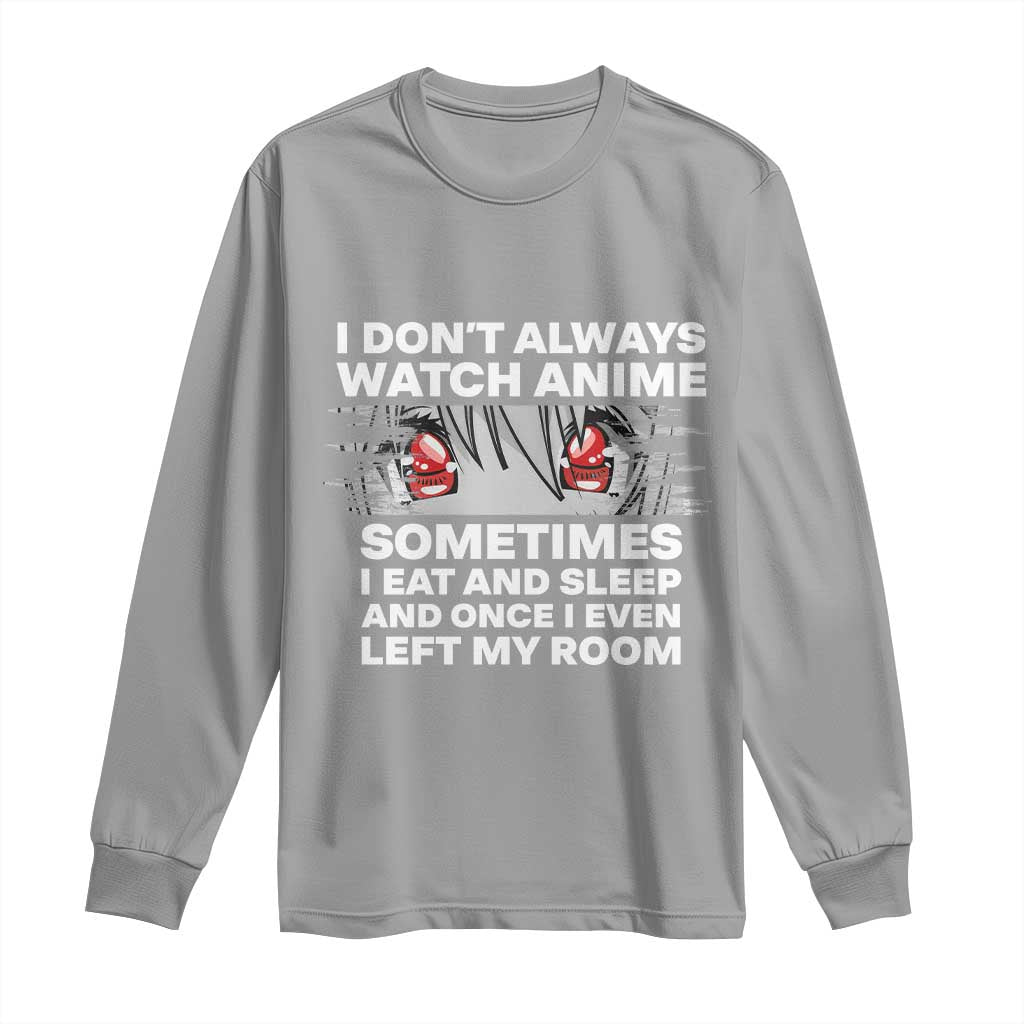 Funny Anime Lover Long Sleeve Shirt Japanese Kawaii Manga Otaku TS02 Sport Gray Print Your Wear