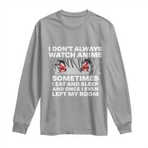 Funny Anime Lover Long Sleeve Shirt Japanese Kawaii Manga Otaku TS02 Sport Gray Print Your Wear