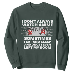Funny Anime Lover Sweatshirt Japanese Kawaii Manga Otaku TS02 Dark Forest Green Print Your Wear