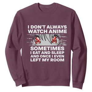 Funny Anime Lover Sweatshirt Japanese Kawaii Manga Otaku TS02 Maroon Print Your Wear