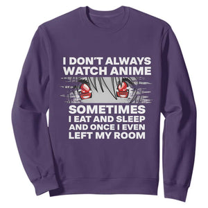 Funny Anime Lover Sweatshirt Japanese Kawaii Manga Otaku TS02 Purple Print Your Wear