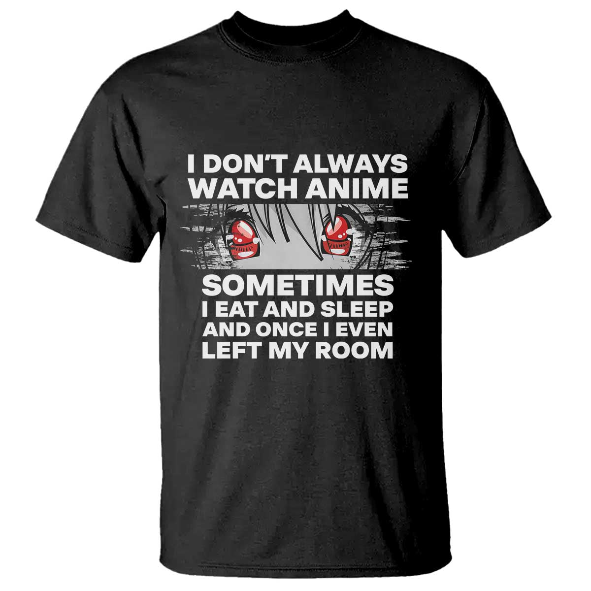 Funny Anime Lover T Shirt Japanese Kawaii Manga Otaku TS02 Black Print Your Wear