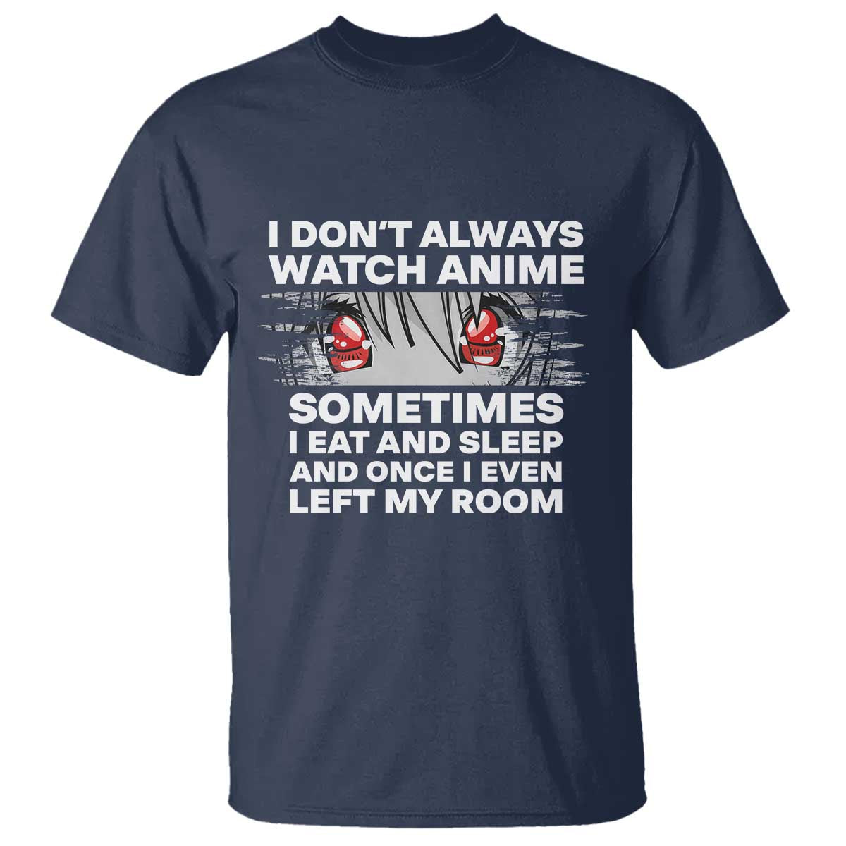 Funny Anime Lover T Shirt Japanese Kawaii Manga Otaku TS02 Navy Print Your Wear