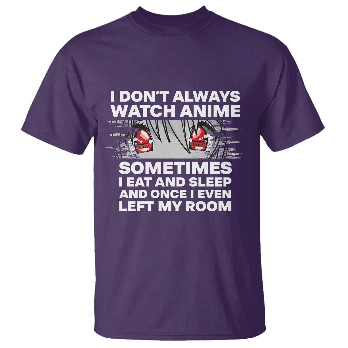 Funny Anime Lover T Shirt Japanese Kawaii Manga Otaku TS02 Purple Print Your Wear