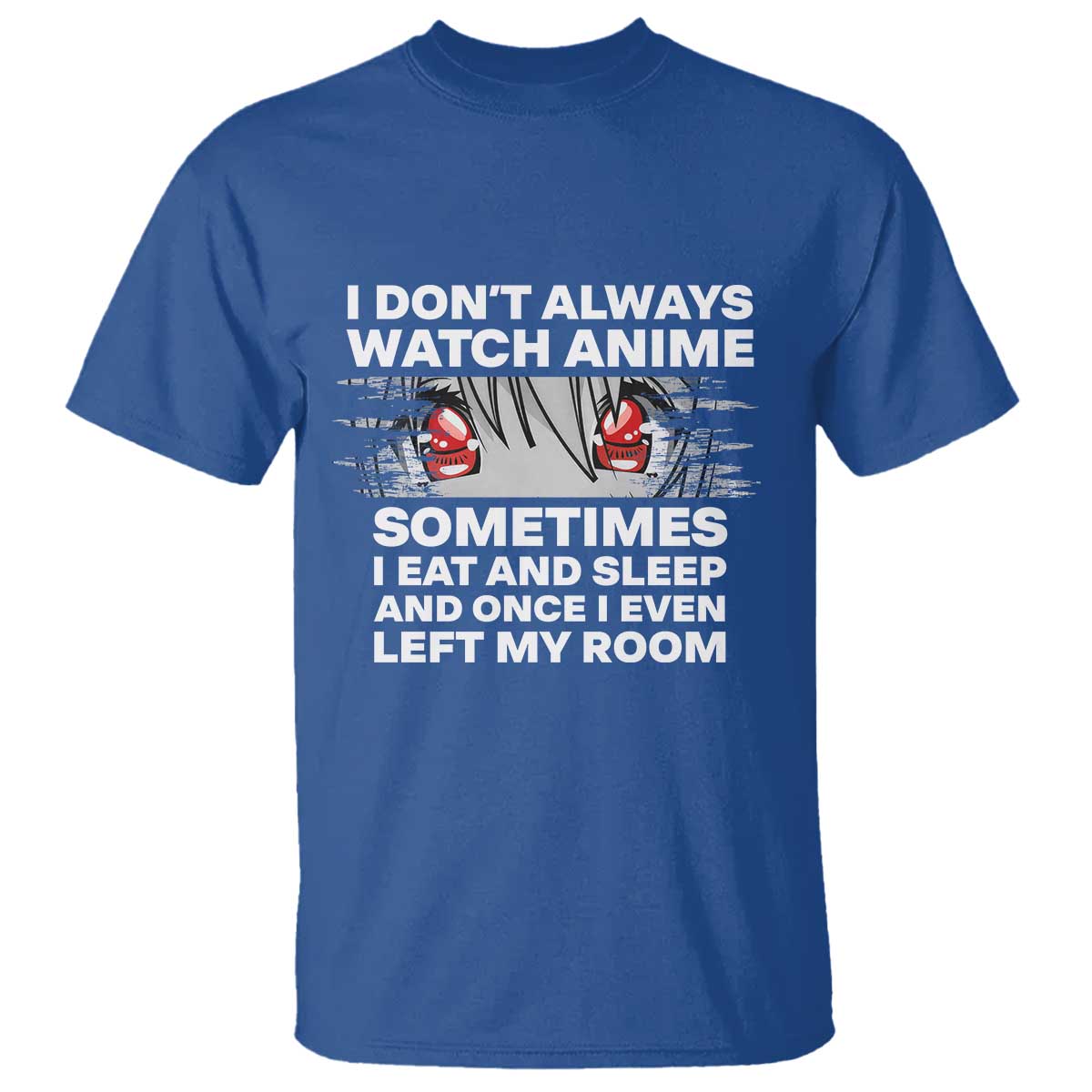 Funny Anime Lover T Shirt Japanese Kawaii Manga Otaku TS02 Royal Blue Print Your Wear