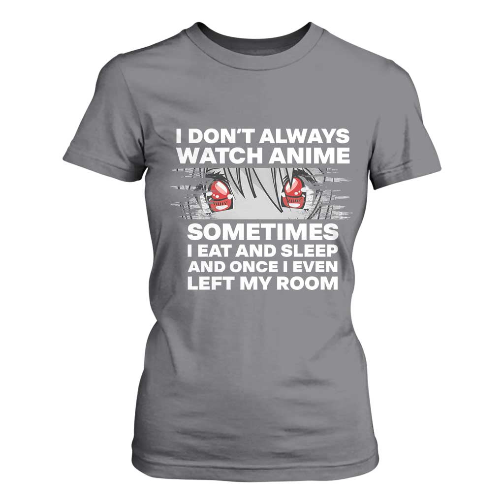 Funny Anime Lover T Shirt For Women Japanese Kawaii Manga Otaku TS02 Charcoal Print Your Wear