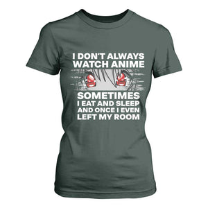 Funny Anime Lover T Shirt For Women Japanese Kawaii Manga Otaku TS02 Dark Forest Green Print Your Wear