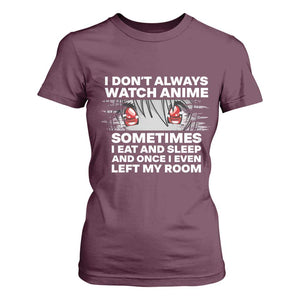 Funny Anime Lover T Shirt For Women Japanese Kawaii Manga Otaku TS02 Maroon Print Your Wear