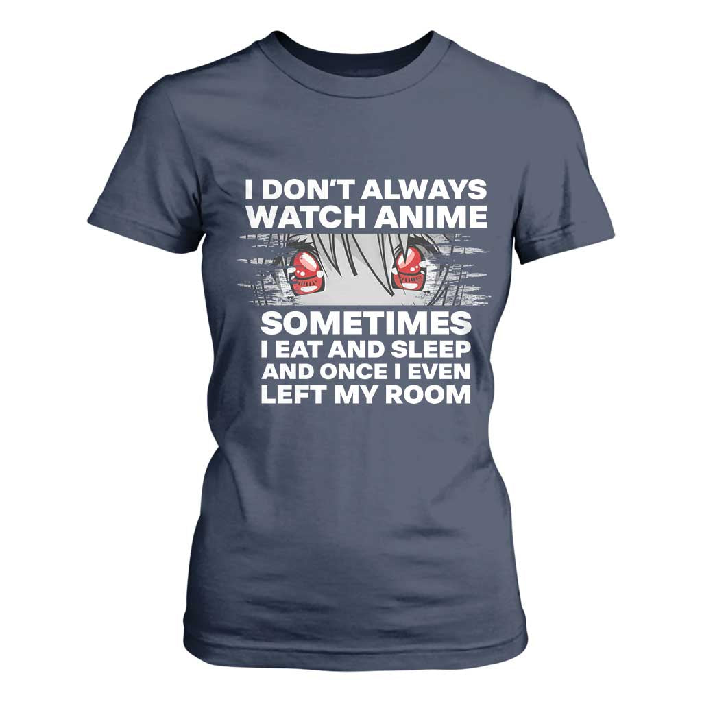 Funny Anime Lover T Shirt For Women Japanese Kawaii Manga Otaku TS02 Navy Print Your Wear
