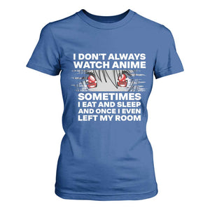Funny Anime Lover T Shirt For Women Japanese Kawaii Manga Otaku TS02 Royal Blue Print Your Wear