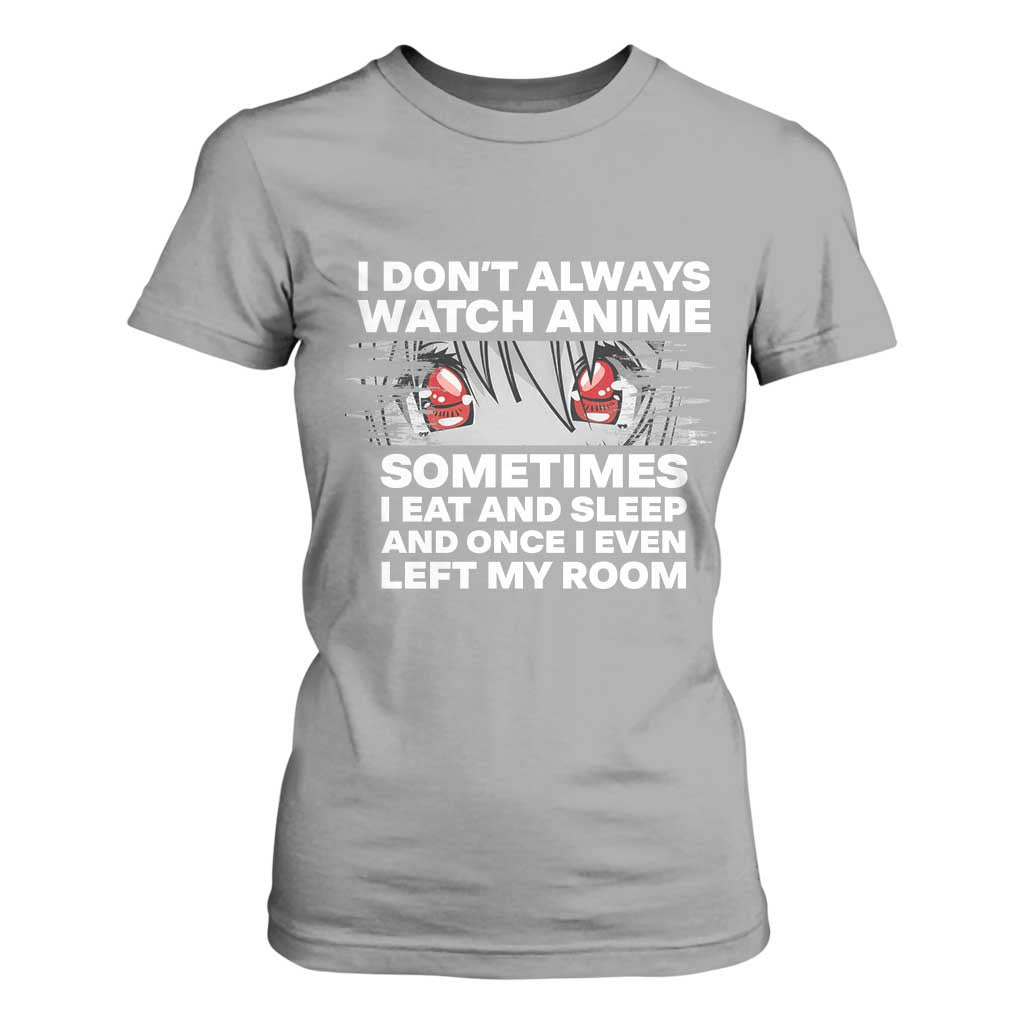 Funny Anime Lover T Shirt For Women Japanese Kawaii Manga Otaku TS02 Sport Gray Print Your Wear