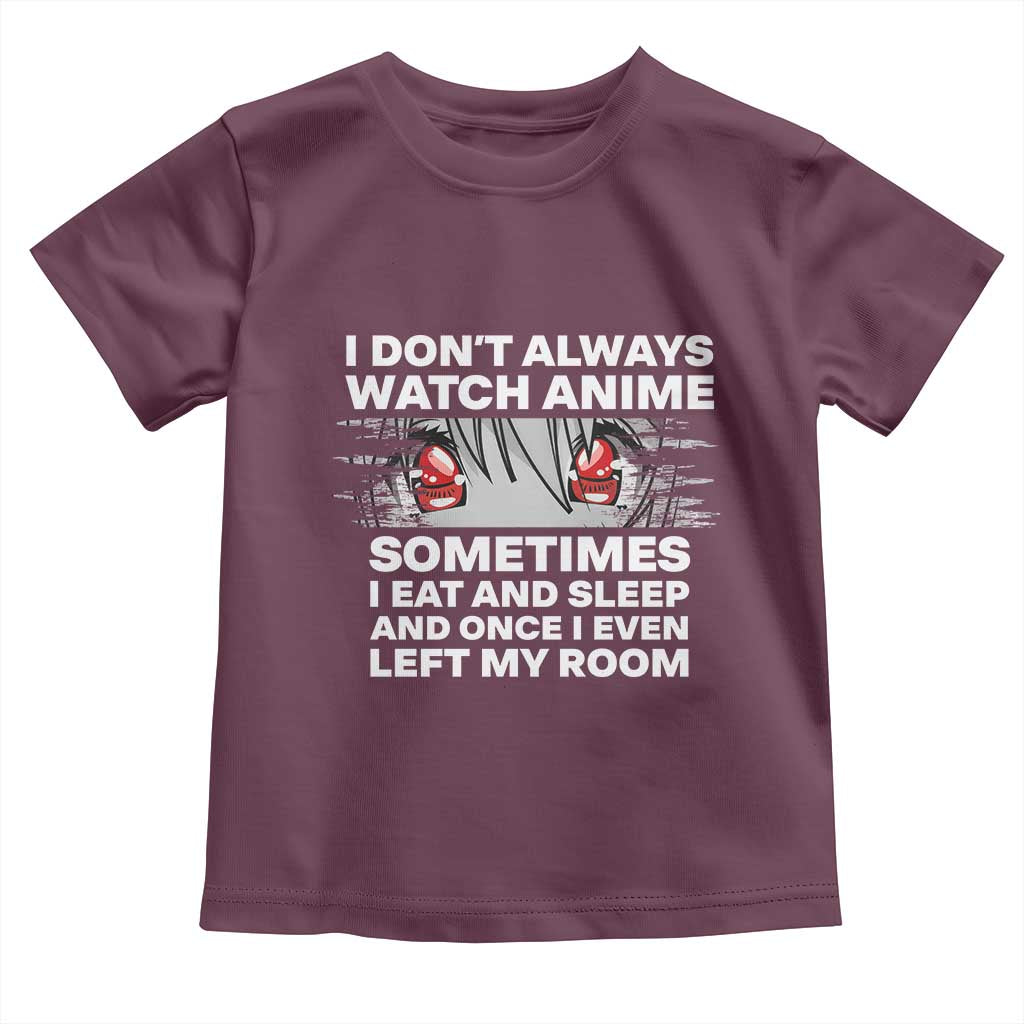 Funny Anime Lover Toddler T Shirt Japanese Kawaii Manga Otaku TS02 Maroon Print Your Wear