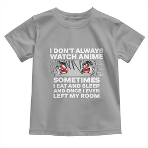 Funny Anime Lover Toddler T Shirt Japanese Kawaii Manga Otaku TS02 Sport Gray Print Your Wear