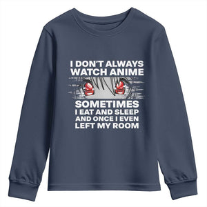 Funny Anime Lover Youth Sweatshirt Japanese Kawaii Manga Otaku TS02 Navy Print Your Wear