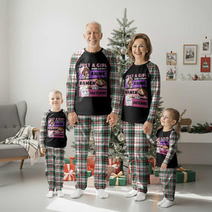Just A Girl Who Loves Anime Ramen And Sketching Plaid Pajama Set Cute Japan Kawaii Otaku Manga Lover TS02 Christmas Plaid Print Your Wear