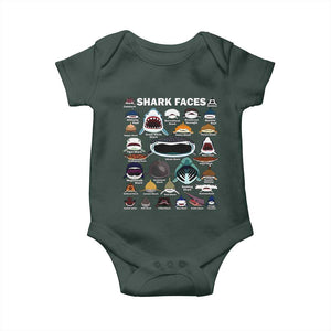 Shark Faces Baby Onesie Type Of Sharks Identification Marine Biology TS02 Print Your Wear