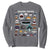 Shark Faces Sweatshirt Type Of Sharks Identification Marine Biology TS02 Charcoal Print Your Wear