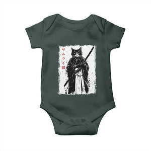 Japanese Samurai Cat Baby Onesie Retro Vintage Ukiyo-e Warrior Art Graphic TS02 Print Your Wear