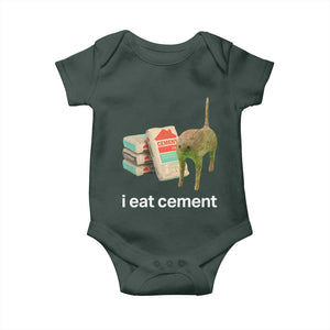 Funny Cursed Cat Meme Baby Onesie I Eat Cement Oddly Specific Dank Meme TS02 Print Your Wear