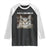 Funny Silly Cat Meme Raglan Shirt Rage Is Consuming Me Staring TS02 Black White Print Your Wear