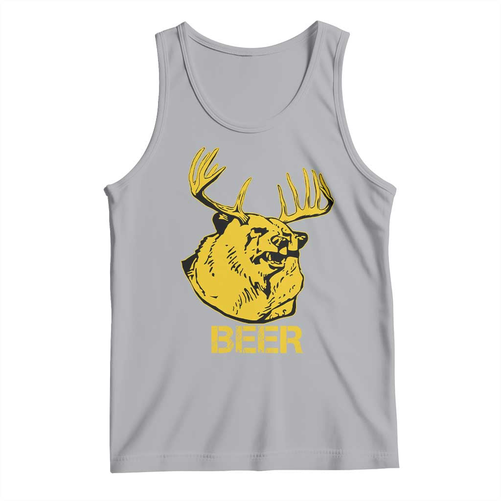 Funny Deer Hunting Tank Top Bear Plus Deer Equals Beer USA Hunter TS02 Athletic Heather Print Your Wear