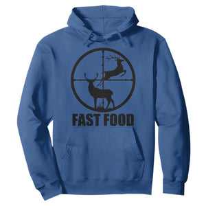Deer Hunting Hoodie Deer Hunting Funny Hunter Fast Food Gift TS02 Royal Blue Print Your Wear