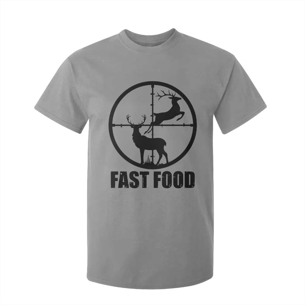 Deer Hunting T Shirt For Kid Deer Hunting Funny Hunter Fast Food Gift TS02 Sport Gray Print Your Wear