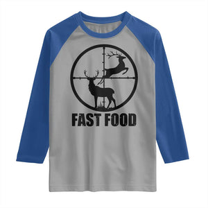 Deer Hunting Raglan Shirt Deer Hunting Funny Hunter Fast Food Gift TS02 Sport Gray Royal Print Your Wear