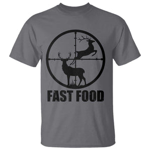 Deer Hunting T Shirt Deer Hunting Funny Hunter Fast Food Gift TS02 Charcoal Print Your Wear