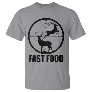 Deer Hunting T Shirt Deer Hunting Funny Hunter Fast Food Gift TS02 Sport Gray Print Your Wear