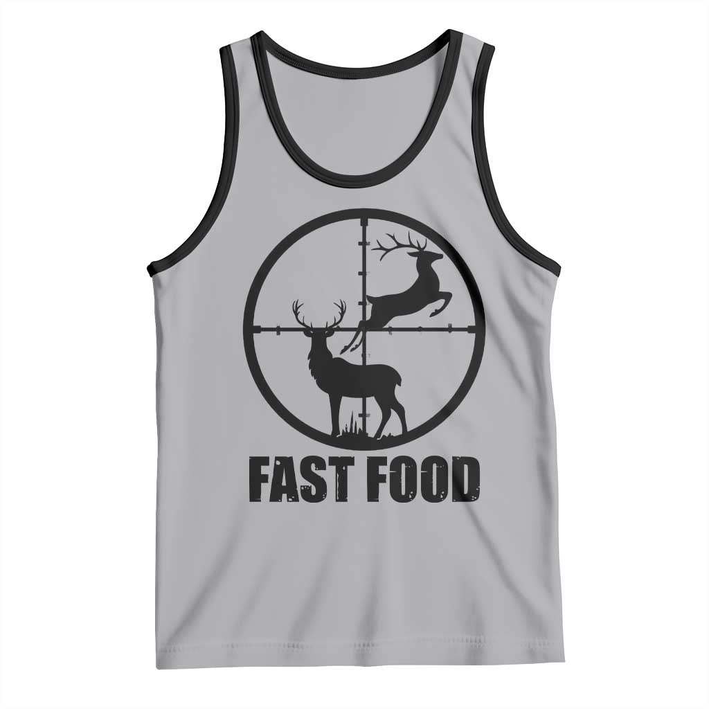 Deer Hunting Tank Top Deer Hunting Funny Hunter Fast Food Gift TS02 Athletic Heather Black Print Your Wear