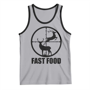 Deer Hunting Tank Top Deer Hunting Funny Hunter Fast Food Gift TS02 Athletic Heather Black Print Your Wear