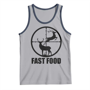Deer Hunting Tank Top Deer Hunting Funny Hunter Fast Food Gift TS02 Athletic Heather Navy Print Your Wear