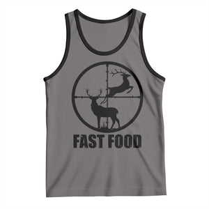 Deer Hunting Tank Top Deer Hunting Funny Hunter Fast Food Gift TS02 Deep Heather Black Print Your Wear