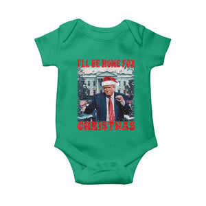 Christmas Dancing Trump Baby Onesie I'll Be Home For Xmas Viral Dances White House Retro Vintage TS02 Irish Green Print Your Wear