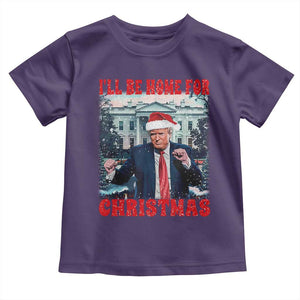 Christmas Dancing Trump Toddler T Shirt I'll Be Home For Xmas Viral Dances White House Retro Vintage TS02 Purple Print Your Wear