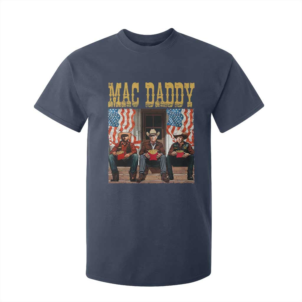 Mac Daddy T Shirt For Kid Trump Vance Elon 2025 American Flag TS02 Navy Print Your Wear