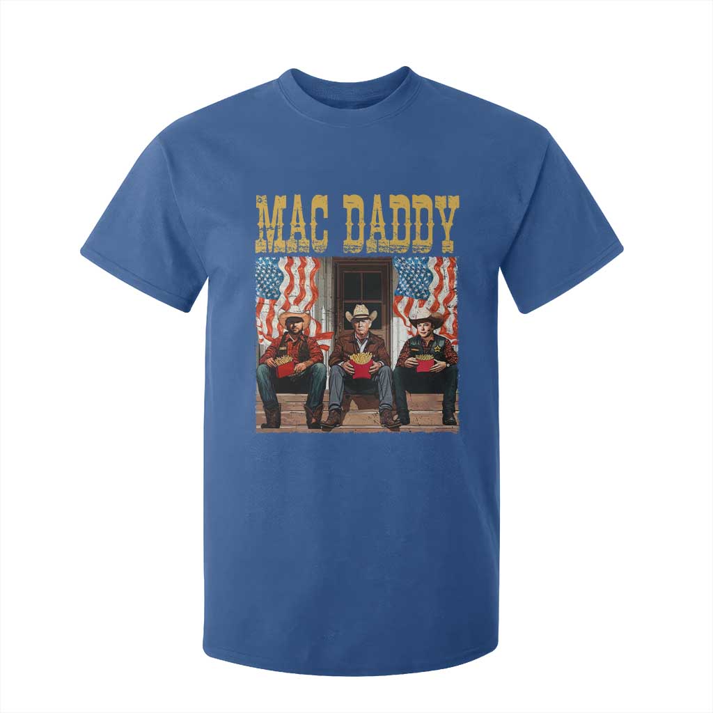 Mac Daddy T Shirt For Kid Trump Vance Elon 2025 American Flag TS02 Royal Blue Print Your Wear