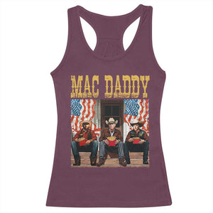 Mac Daddy Racerback Tank Top Trump Vance Elon 2025 American Flag TS02 Maroon Print Your Wear