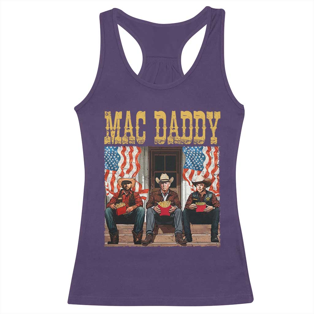 Mac Daddy Racerback Tank Top Trump Vance Elon 2025 American Flag TS02 Purple Print Your Wear