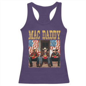 Mac Daddy Racerback Tank Top Trump Vance Elon 2025 American Flag TS02 Purple Print Your Wear